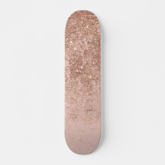 Skateboard Girly rougissent le marbre rose de parties (Devant)