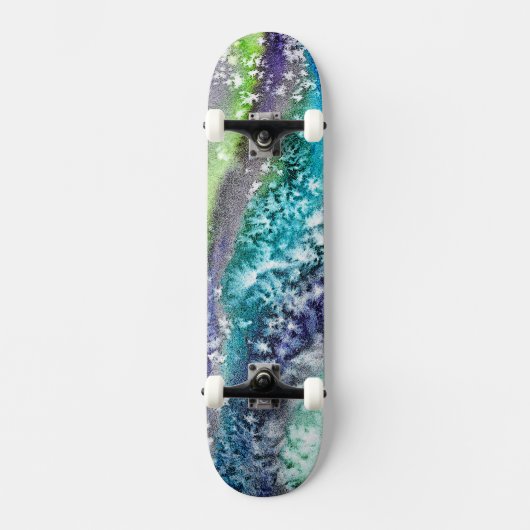 Skateboard Glace bleu citron Abstraite (Recto)
