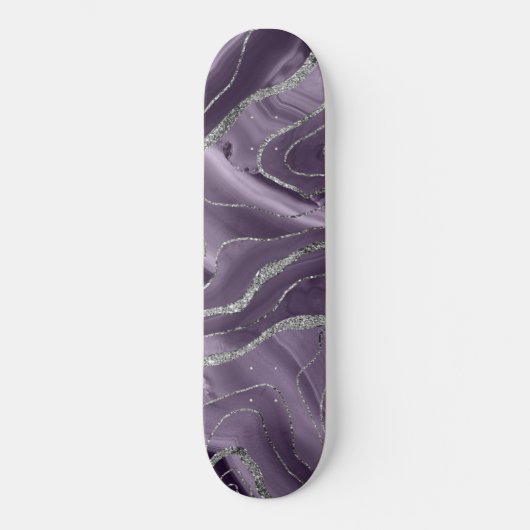 Skateboard Glam Parties scintillant en argent de l'agate de l (Recto)