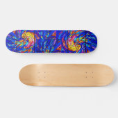 Skateboard-Glas in lood-J&R Lamb Studios 3 Skateboard (Horizontaal)