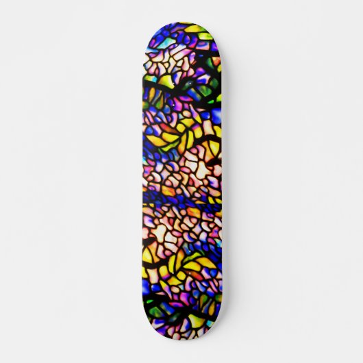 Skateboard-Glas in lood-Louis Tiffany 1 Skateboard (Voorkant)