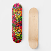 Skateboard-Glas in lood-Louis Tiffany 3 Skateboard (Voorkant)