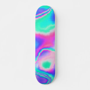 Skateboard Glitch holographique