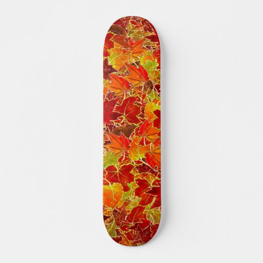 Skateboard Glittery Fall Maple Feuilles (Devant)