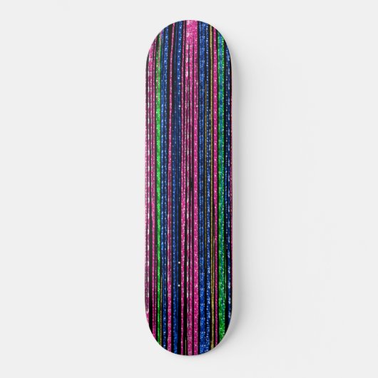 Skateboard Glitz et Glam Sparkly Stripes (Recto)
