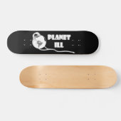 Skateboard Globe blanc malade de planète (Horz)