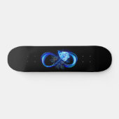 Skateboard Glowing infinity with blue rose (Horz)
