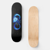 Skateboard Glowing infinity with blue rose (Recto)