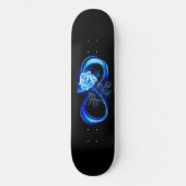 Skateboard Glowing infinity with blue rose (Recto)