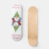 Skateboard Gnome mignonne avec arbre de Noël Casquette et cad (Recto)
