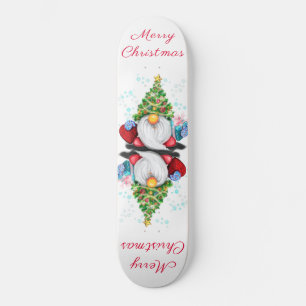 Skateboard Gnome mignonne avec arbre de Noël Casquette et cad