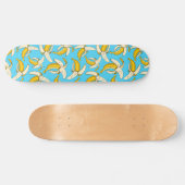 Skateboard Go Bananas Bleu et Fruit Banane Jaune Motif (Horz)
