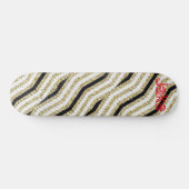 Skateboard Gold Black White (Horz)