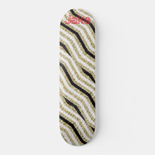 Skateboard Gold Black White (Recto)