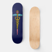 Skateboard GOLD CADUCEUS Bleu (Recto)