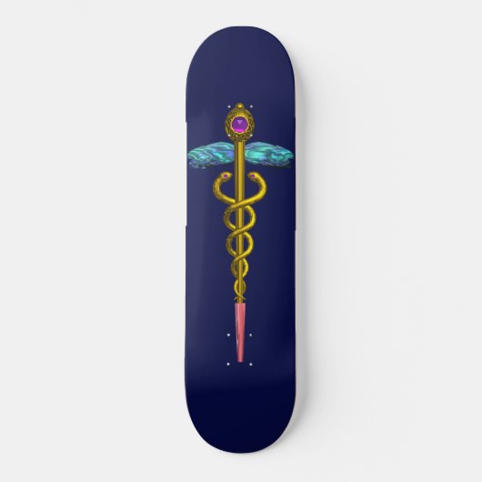 Skateboard GOLD CADUCEUS Bleu (Recto)