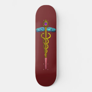 Skateboard GOLD CADUCEUS, Rouge