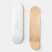 Skateboard Gold Color Calligraphy Professional Nom personnali (Recto)