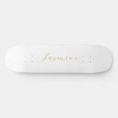 Skateboard Gold Color Calligraphy Professional Nom personnali (Horz)