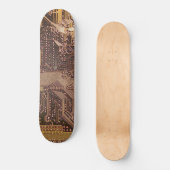 Skateboard Gold Cyber Circuit Board Tech Art Electronique (Recto)
