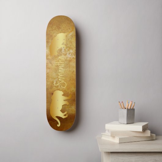 Skateboard Gold Lions personnalisé (Art mural)