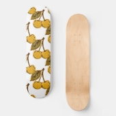 Skateboard Golden Metallic Cherries Pattern (Recto)