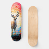 Skateboard Golden Sunset Floral Fall Forest Deer (Recto)