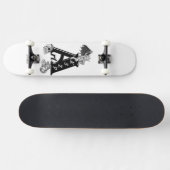 Skateboard Golem - Gargoyle sur logo et crâne (Horz)