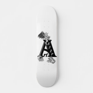 Skateboard Golem - Gargoyle sur logo et crâne