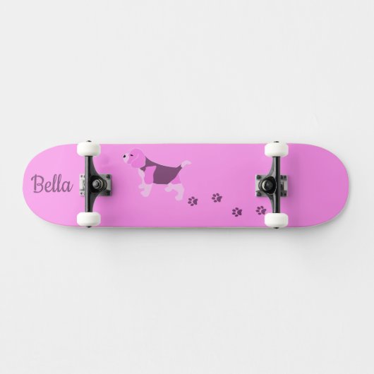 Skateboard GORGEOUS Beagle chien Art avec Empreintes de patte (Horz)