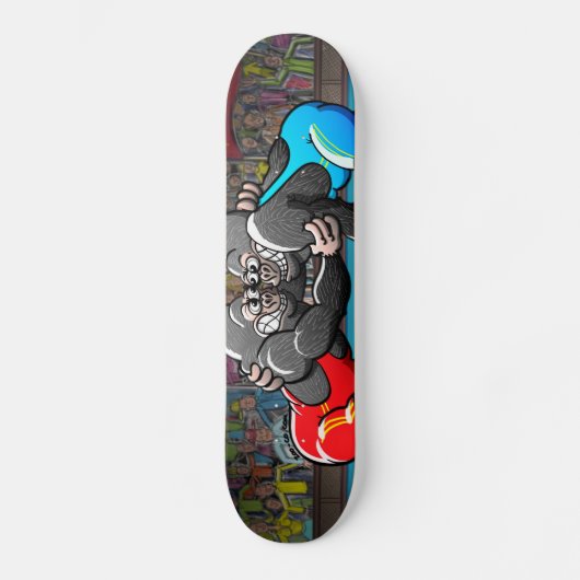 Skateboard Gorilles de lutte (Recto)