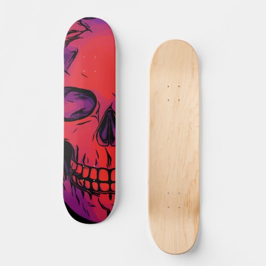 Skateboard Goth Death Skull Skeleton Custom (Recto)