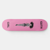 SKATEBOARD GOTH GIRL PINK GIRLS SKATEBOT (Horz)