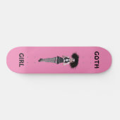 SKATEBOARD GOTH GIRL PINK GIRLS SKATEBOT (Horz)