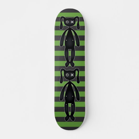 Skateboard Goth Green et Black Bunny (Devant)