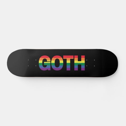 Skateboard Goth LGBTQ+ Arc-en-ciel (Horz)