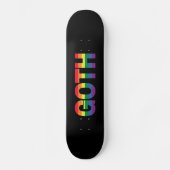 Skateboard Goth LGBTQ+ Arc-en-ciel (Recto)