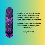 Skateboard Goth Rider<br><div class="desc">Je viens de terminer la création de 12 nouveaux modèles spécifiquement pour les skateboards, et celui-ci a un thème gothique en violet avec des crânes et des papillons. Les mots "Goth Rider" est vraiment juste pour que vous puissiez voir combien de texte vous pouvez tenir sans affecter trop le design....</div>