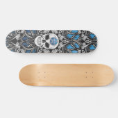 Skateboard Goth Skull - Bleu (Horz)
