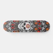 Skateboard Goth Skull - Patinage orange (Horz)