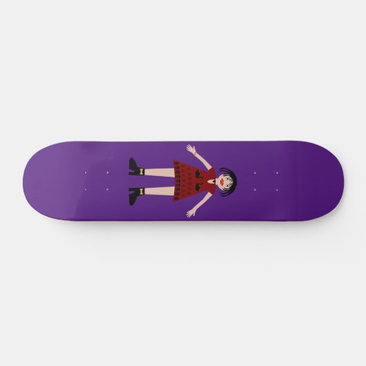 Skateboard Gothique Halloween Vampire Lady (Horz)