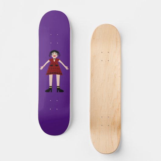Skateboard Gothique Halloween Vampire Lady (Recto)