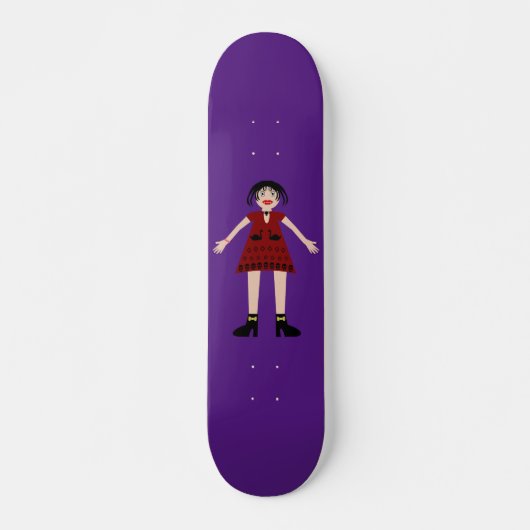 Skateboard Gothique Halloween Vampire Lady (Devant)