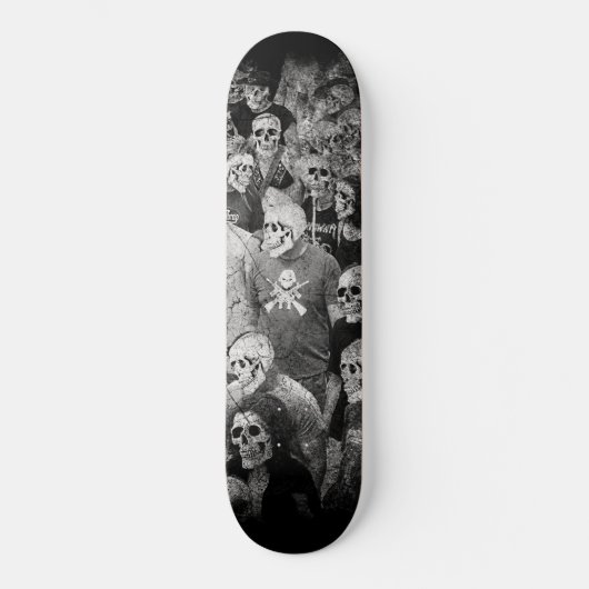 Skateboard Gothique Urbain Night Skull Crowd (Recto)