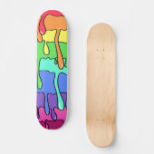 Skateboard Goutte mince Fondre 90s Arc-en-ciel rétro (Recto)