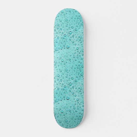 Skateboard gouttelettes d'eau aquamarines (Devant)