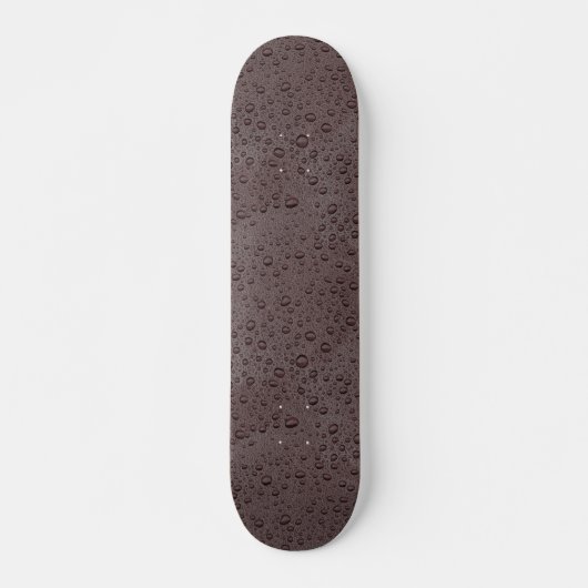 Skateboard gouttelettes d'eau marron (Devant)