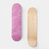 Skateboard gouttelettes d'eau roses chaudes (Recto)