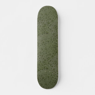 Skateboard gouttelettes d'eau verte d'olive