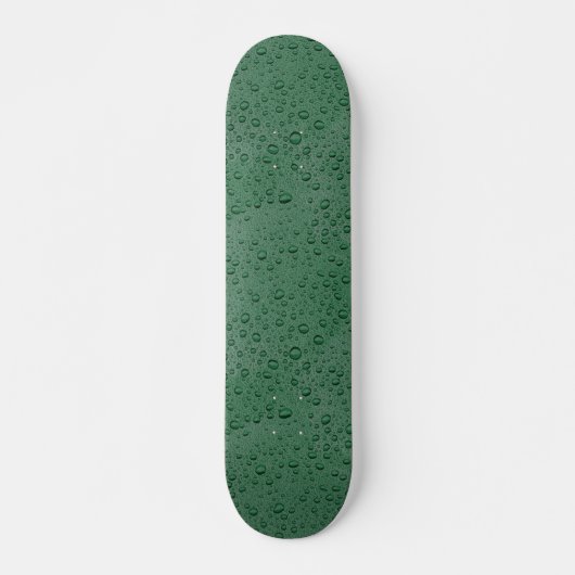 Skateboard gouttelettes d'eau vertes (Devant)